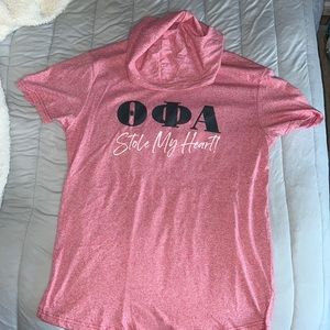 Theta Phi Alpha Long T-Shirt with Hood (Large)